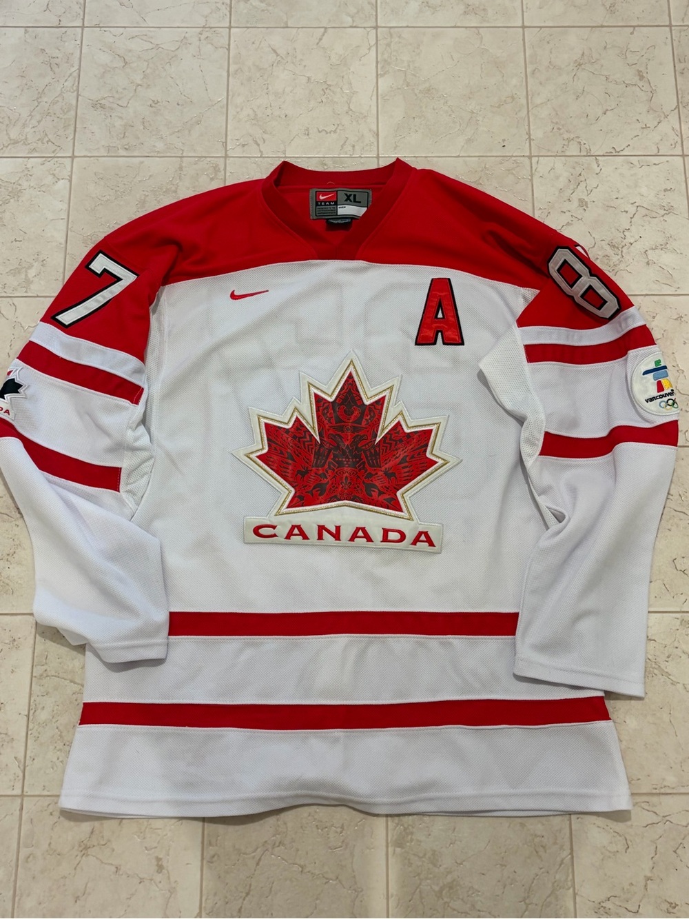 Sidney Crosby Team Canada Nike 2010 Vancouver Olympics Hockey Jersey Size XL